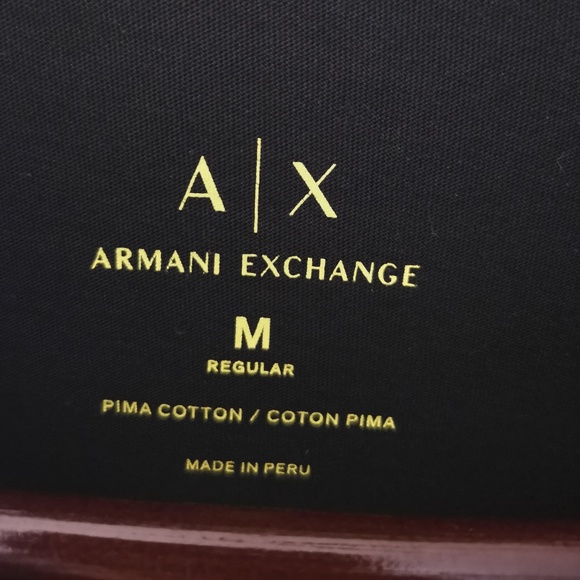 Armani Exchange A|X REGULAR-FIT COTTON TEE - NWT (M) - Picture 7 of 11
